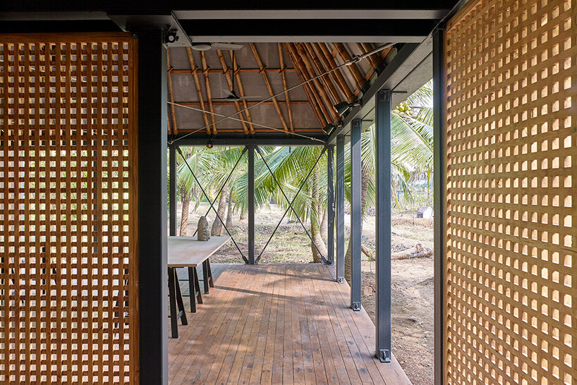 architecture brio elevates mumbai artist retreat on boulders to protect it from flooding