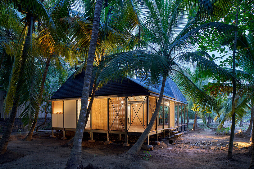 architecture brio elevates mumbai artist retreat on boulders to protect it from flooding
