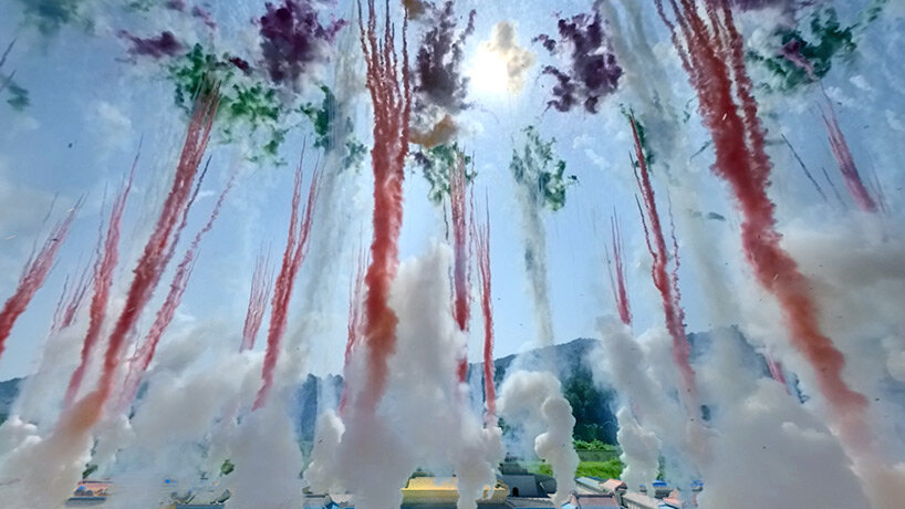 cai sets off virtual fireworks forbidden city