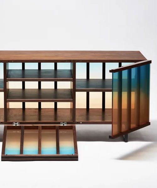 sunset furniture by changhyun lim saturates design objects in warm, pastel hues