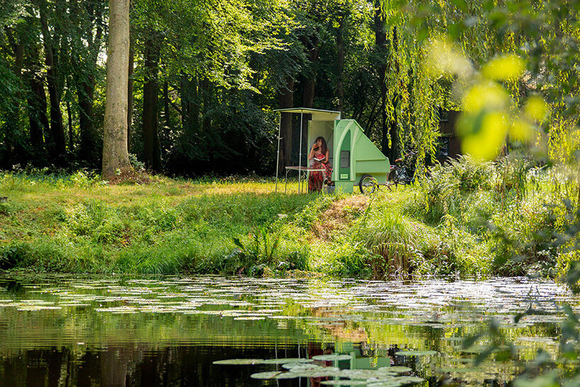 the scout camper by CreaCon is a camping trailer for your ebike