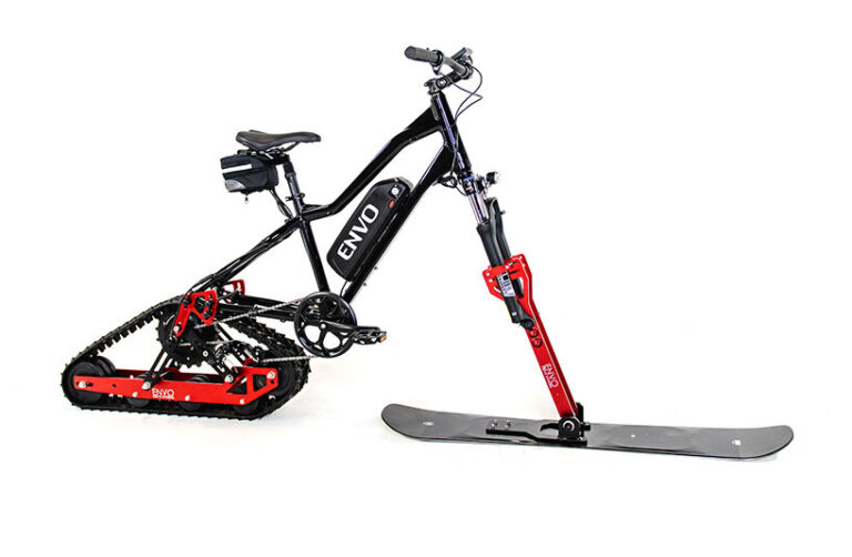 turn your bike into an all-electric SnowBike with this ENVO kit