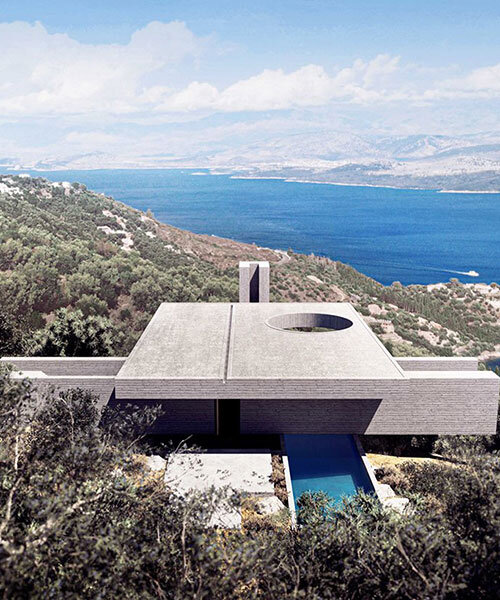 geometric concrete residence in greece by konstantinos stathopoulos | KRAK. architects