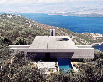 geometric concrete residence in greece by konstantinos stathopoulos | KRAK. architects