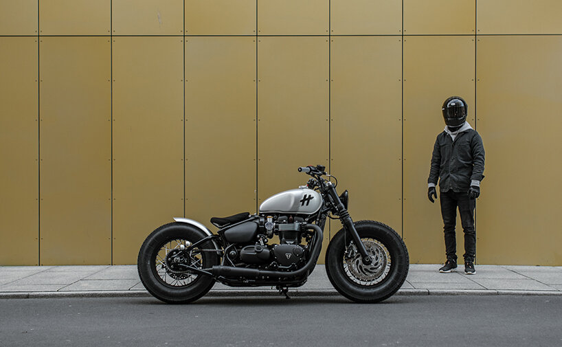 hookie customizes triumph bobber orca motorcycle with bolt-on