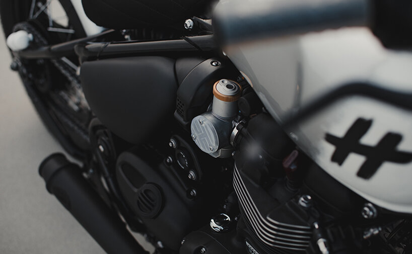 hookie customizes triumph bobber orca motorcycle with bolt-on