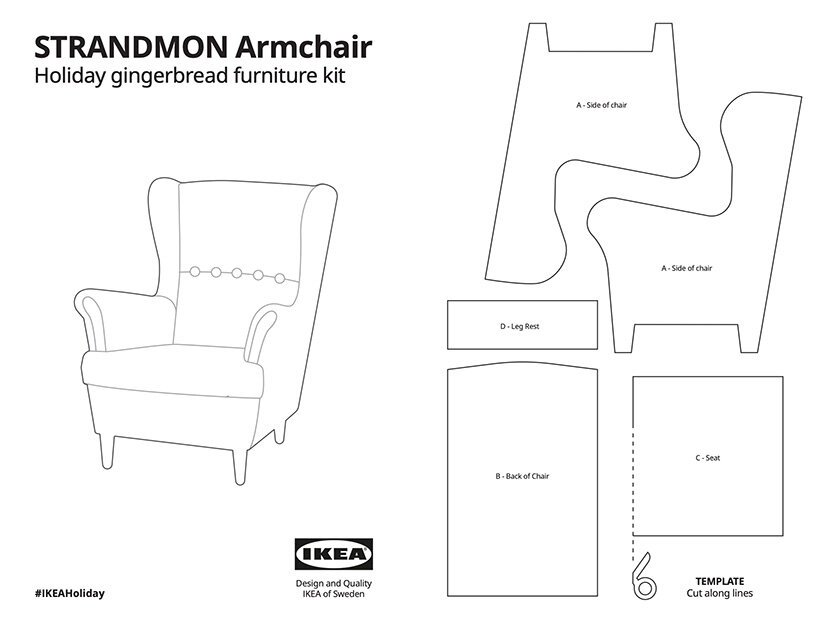 build your own gingerbread house and furniture with these IKEA instructions