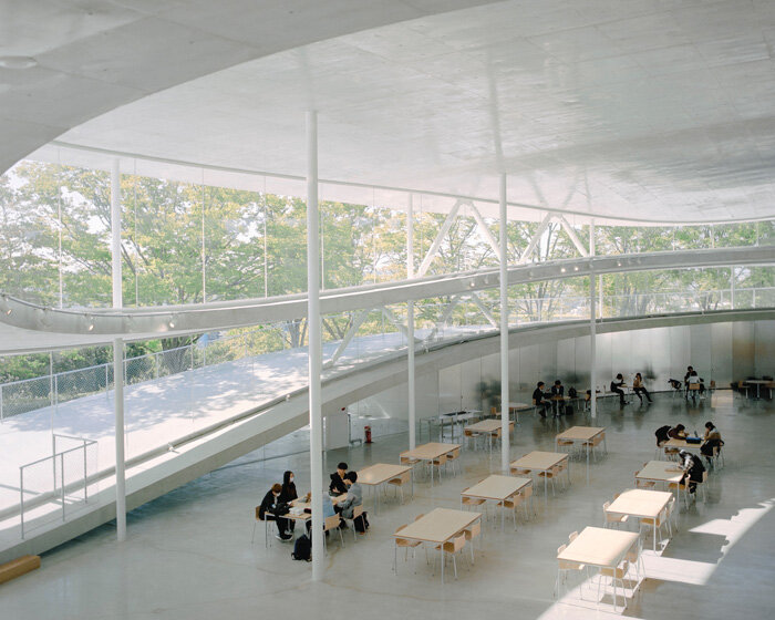 kazuyo sejima's osaka university of arts faculty building captured by mengzhu jiang