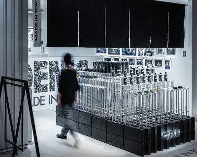 steel bars + concrete blocks decorate a tokyo hair salon designed by kooo architects
