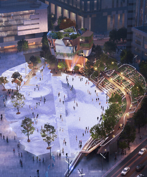 miralles tagliabue EMBT plans glittering kaleidoscopic building for shanghai's century square