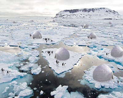sajjad navidi conceives a 'penguin protection system' to control melting polar ice