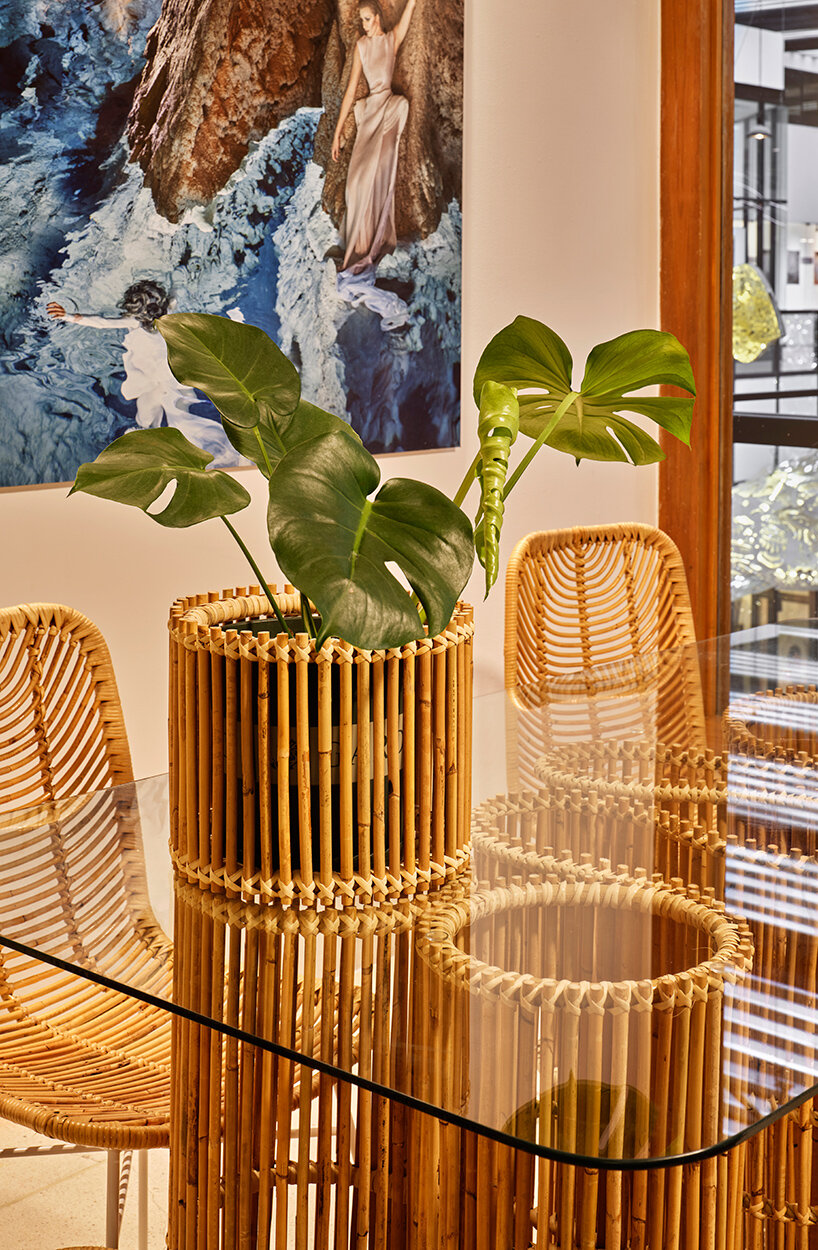 enter projects transforms bangkok exhibition space with sculptural rattan