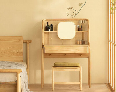 rattan weaving + solid wood form stylish dresser by yen-hao, chu for ziihome