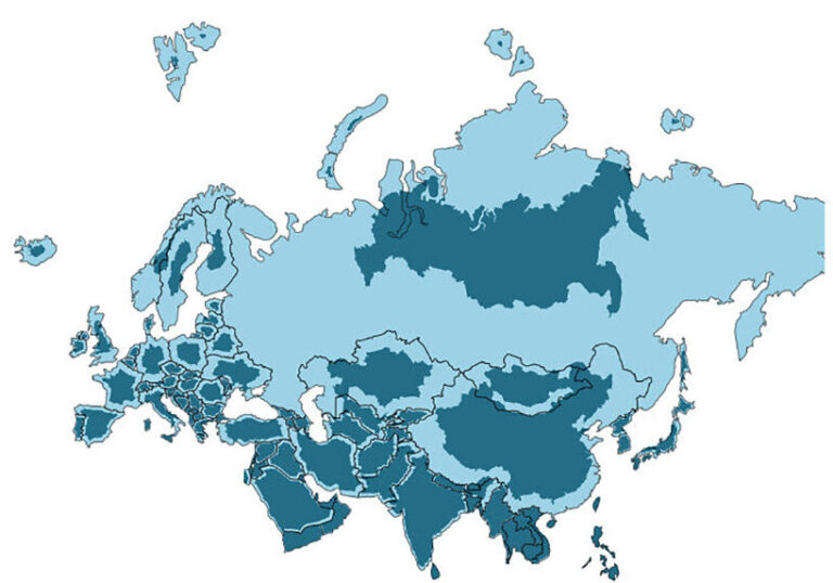 this animated map shows the real size of each country