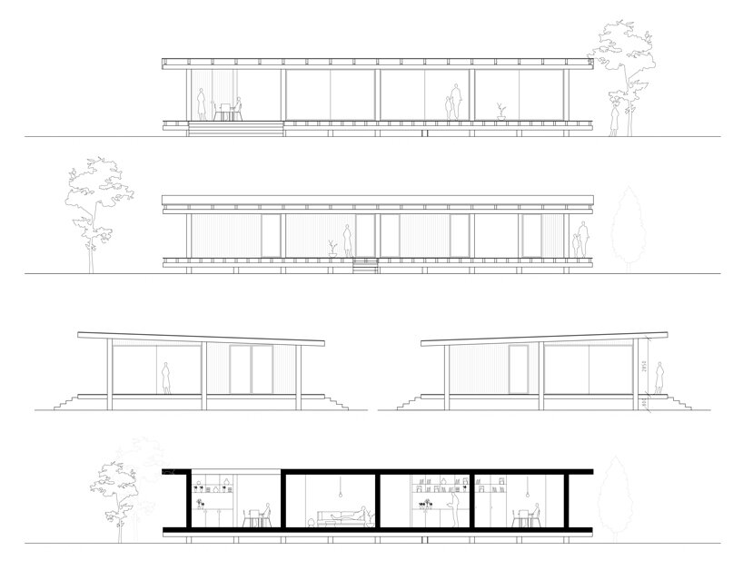 scott rasmusson källander builds five timber houses on a swedish island designboom