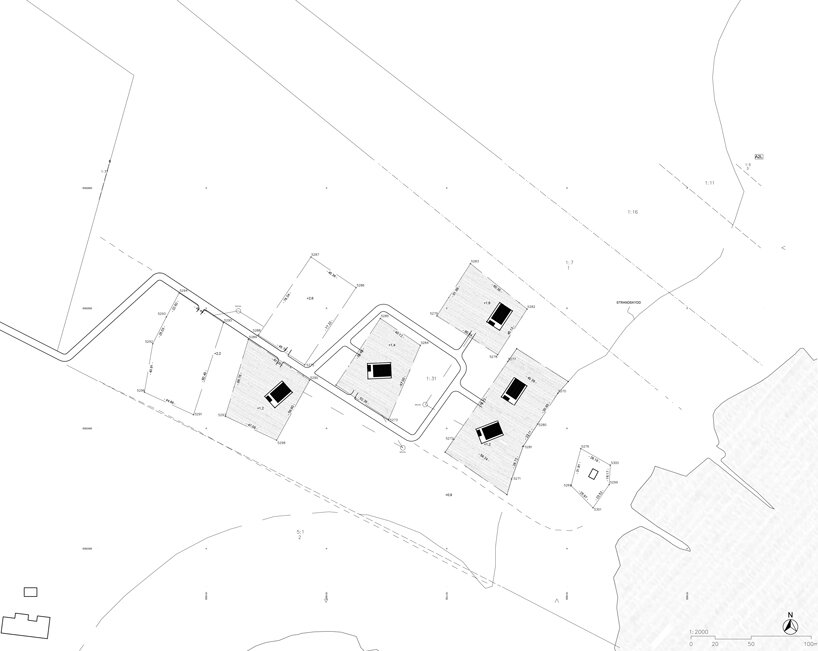 scott rasmusson källander builds five timber houses on a swedish island designboom