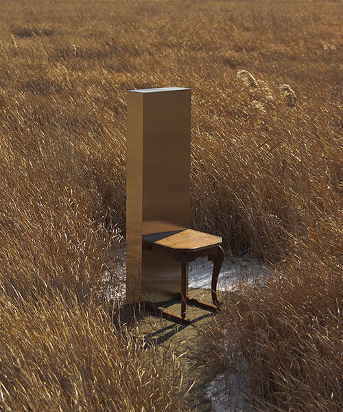 carved wood & stainless steel chair reinterprets traditional korean furniture
