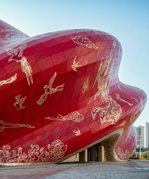 guangzhou theatre by steven chilton architects pays homage to the city's silk heritage