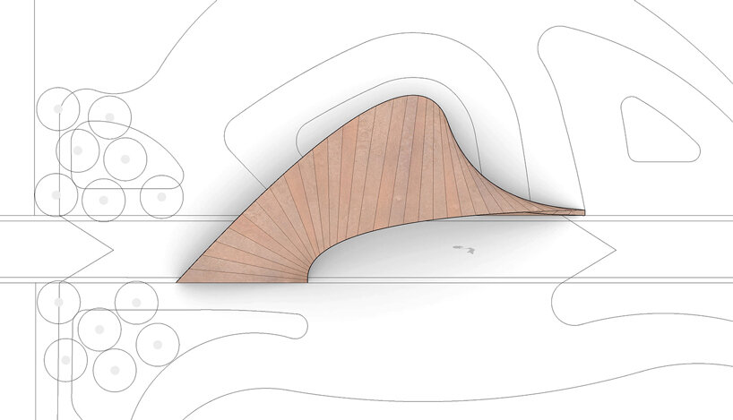 trahan architects + spackman mossop michaels plan corten steel pavilion for park in arkansas