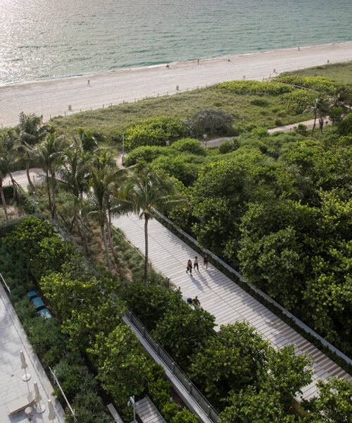 west 8 designs a series of lush landscapes for renzo piano’s eighty seven park in miami beach