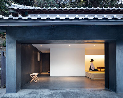 ABOUT renovates award office at the mekari shrine in japan's fukuoka prefecture