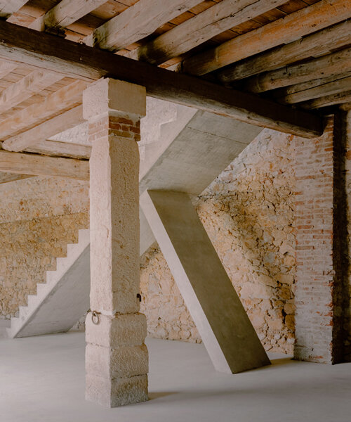 AMAA's 'pleonastic is fantastic' stair floats within a derelict brickwork ruin