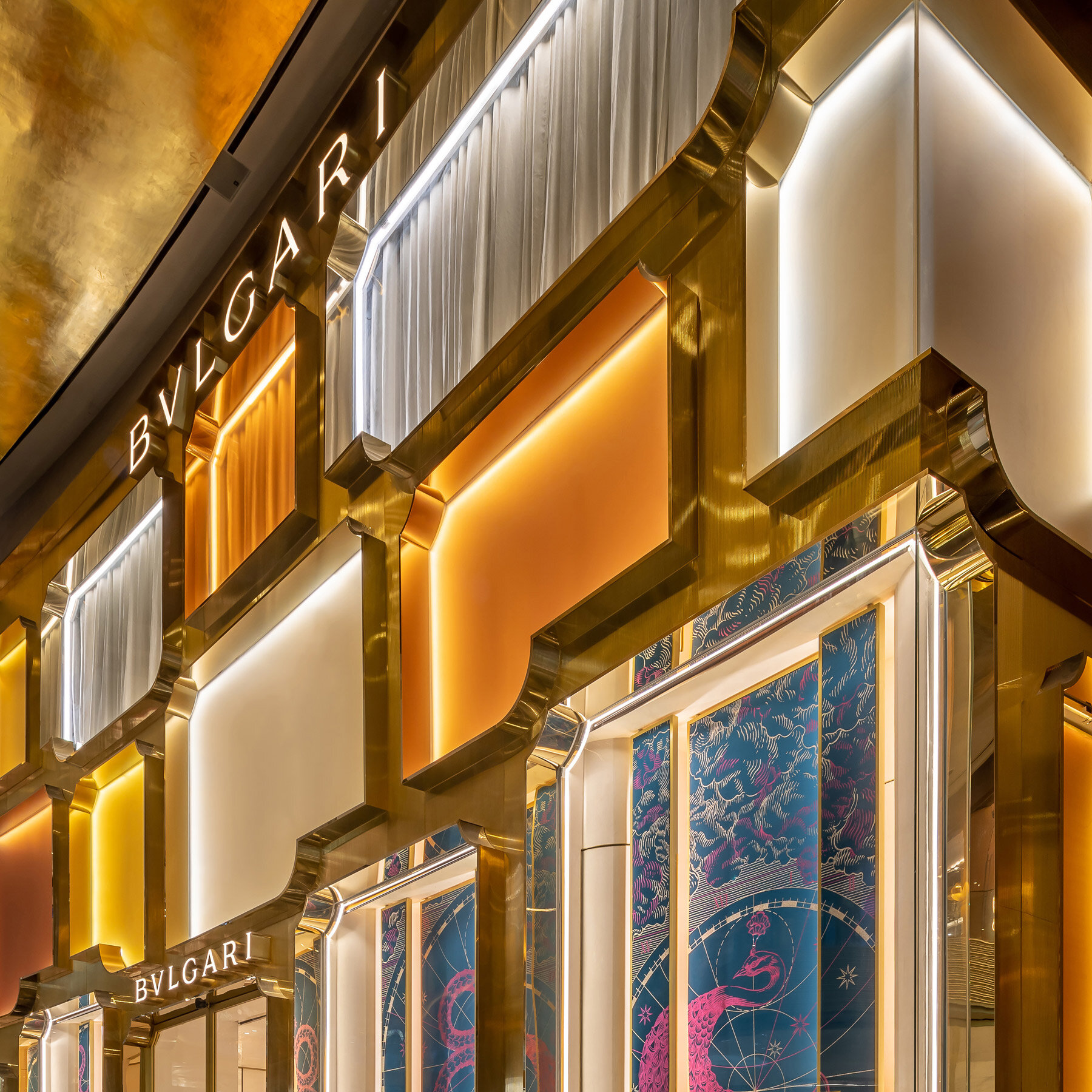 MVRDV references bulgari's first store in rome façade in bangkok