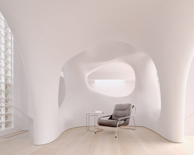 with 'softie,' OPA sculpts a dwelling that is cavernous and cloud-like