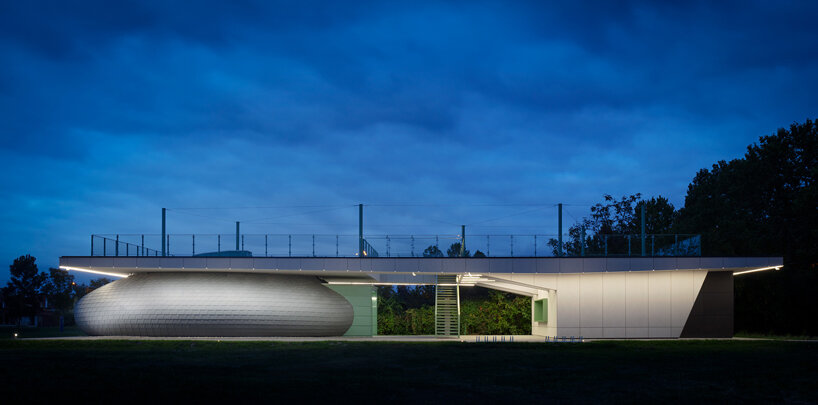 A4 studio designs a bubble-shaped event space in hungary designboom