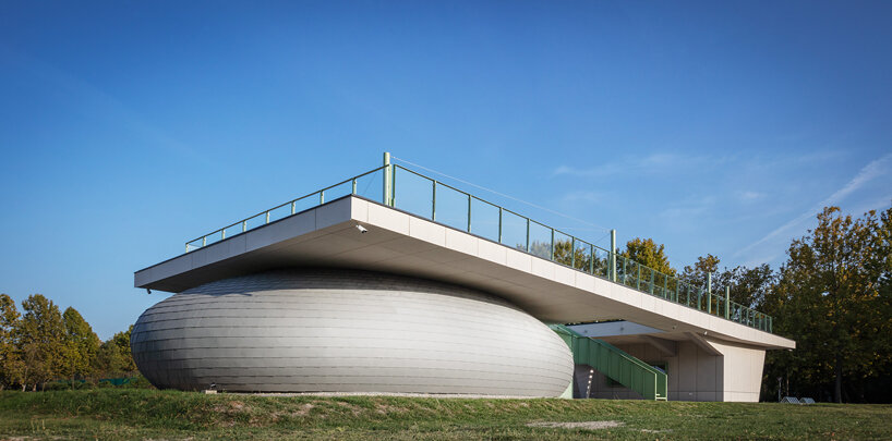 A4 studio designs a bubble-shaped event space in hungary designboom