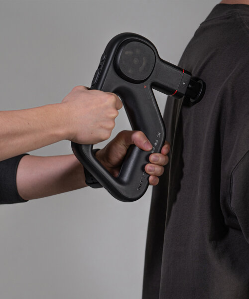 get rid of muscle knots with kraftgun's deep tissue massage gun designed by (acasso)