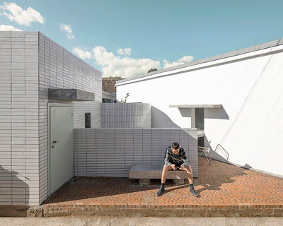 AML combines red & white brick to form residence and homestay in beijing countryside