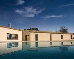 bica arquitectos combines two contiguous volumes into 'house in alentejo' in rural portugal