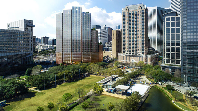 bjarke ingels group designs '1550 on the green' office tower for houston