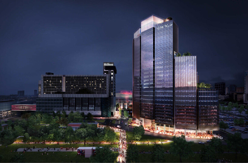 bjarke ingels group designs '1550 on the green' office tower for houston