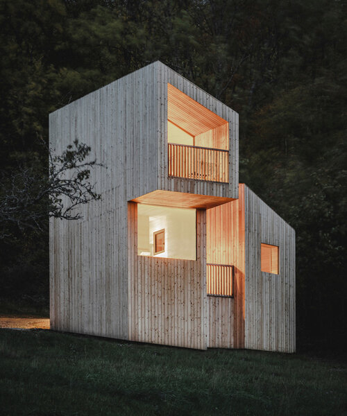 reiulf ramstad arkitekter scatters 14 cabins across french landscape with 48° nord hotel