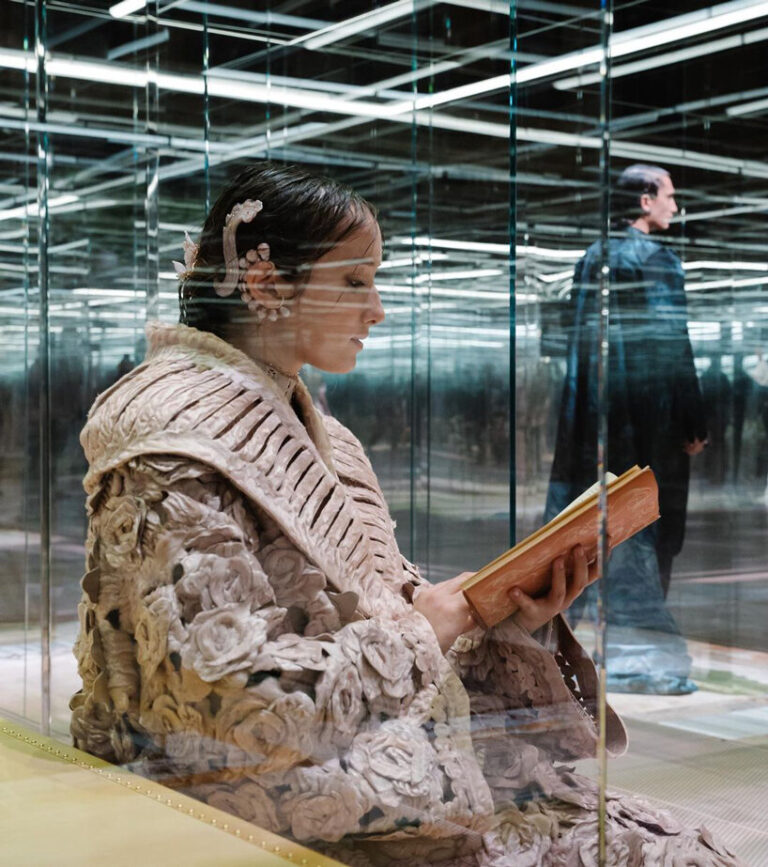 bureau betak erects glass maze for FENDI's SS21 haute couture show