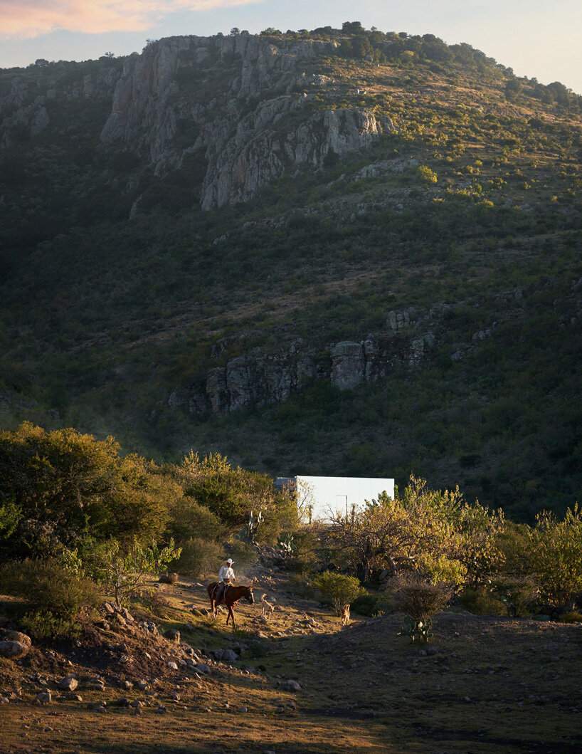 casa etérea is an off-grid glass house set on the slopes of an extinct volcano in mexico