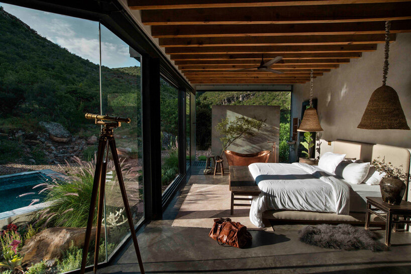 casa etérea is an off-grid glass house set on the slopes of an extinct volcano in mexico
