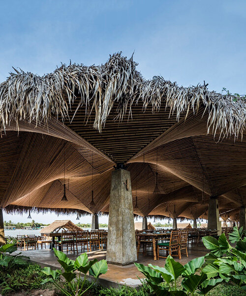 DDconcept tops restaurant in vietnam with three-dimensional bamboo ceiling