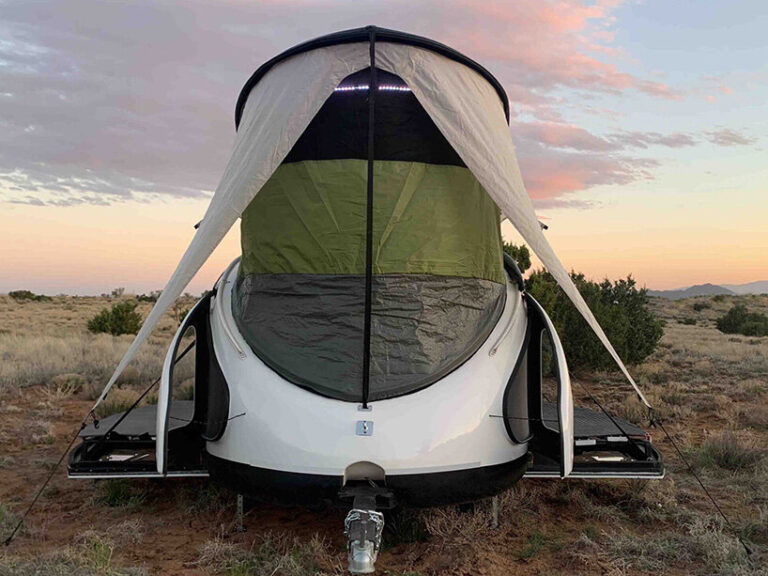 this ultralight teardrop trailer by earth traveler is made ...