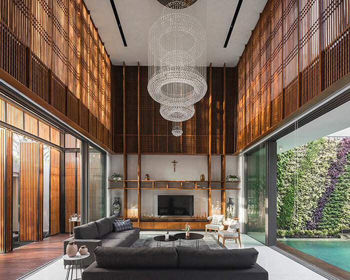 eben lontoh brings serenity to a house designed between two courtyards in jakarta