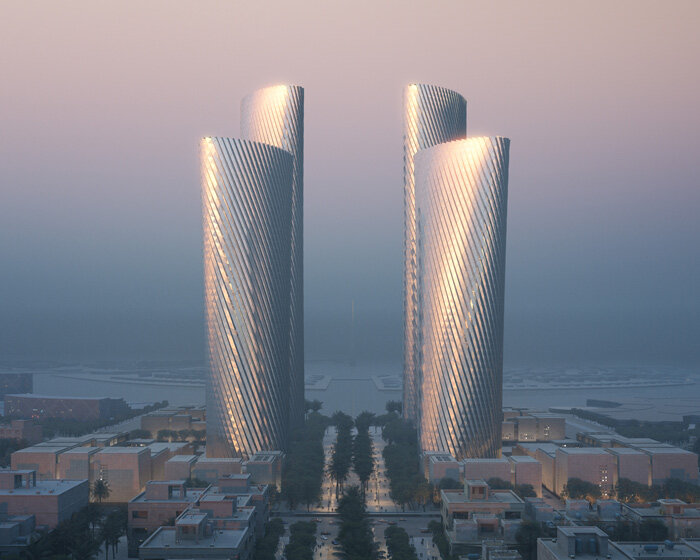 foster + partners unveils plans for aluminum-clad 'lusail towers' in qatar