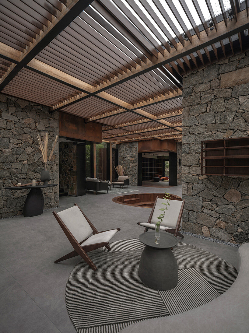 line+ studio renovates 12 stone structures as part of redeveloped village in china