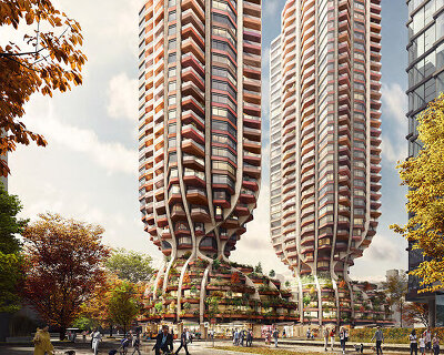 heatherwick studio plans pair of residential towers for vancouver