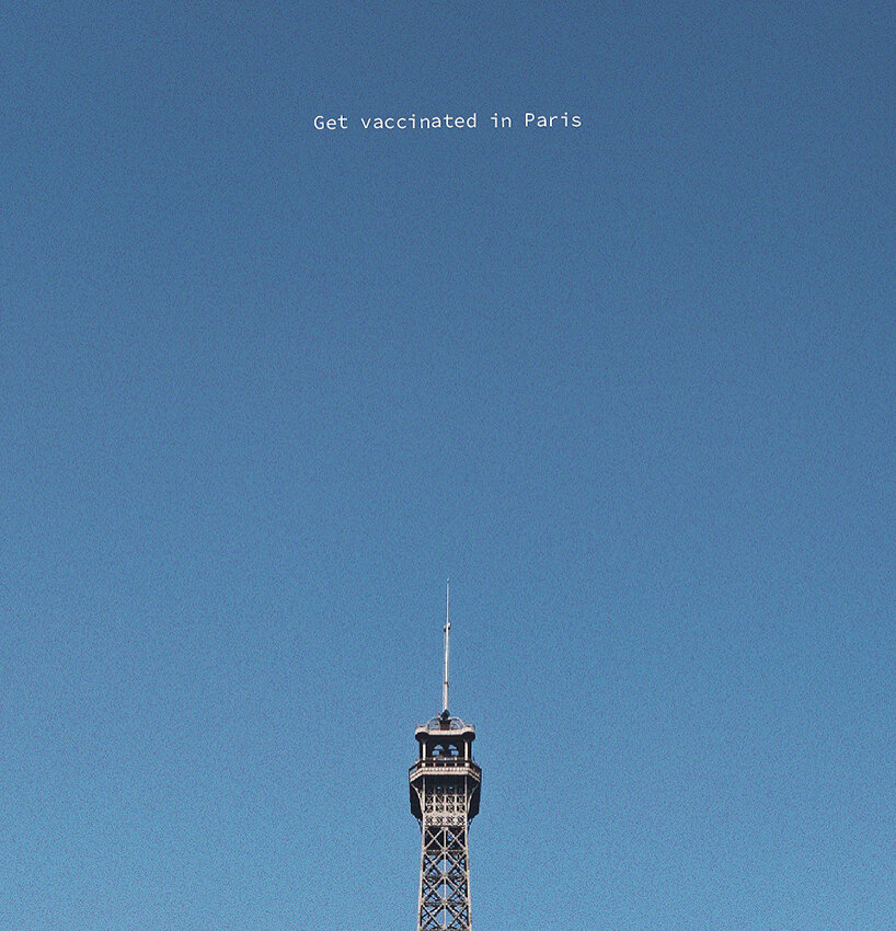 hugo suissas frames global landmarks as needles in 'vaccine towers' series