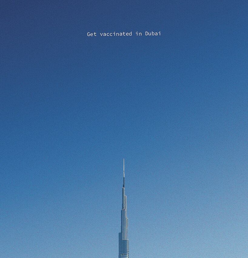 hugo suissas frames landmarks as needles in 'vaccine towers' series designboom