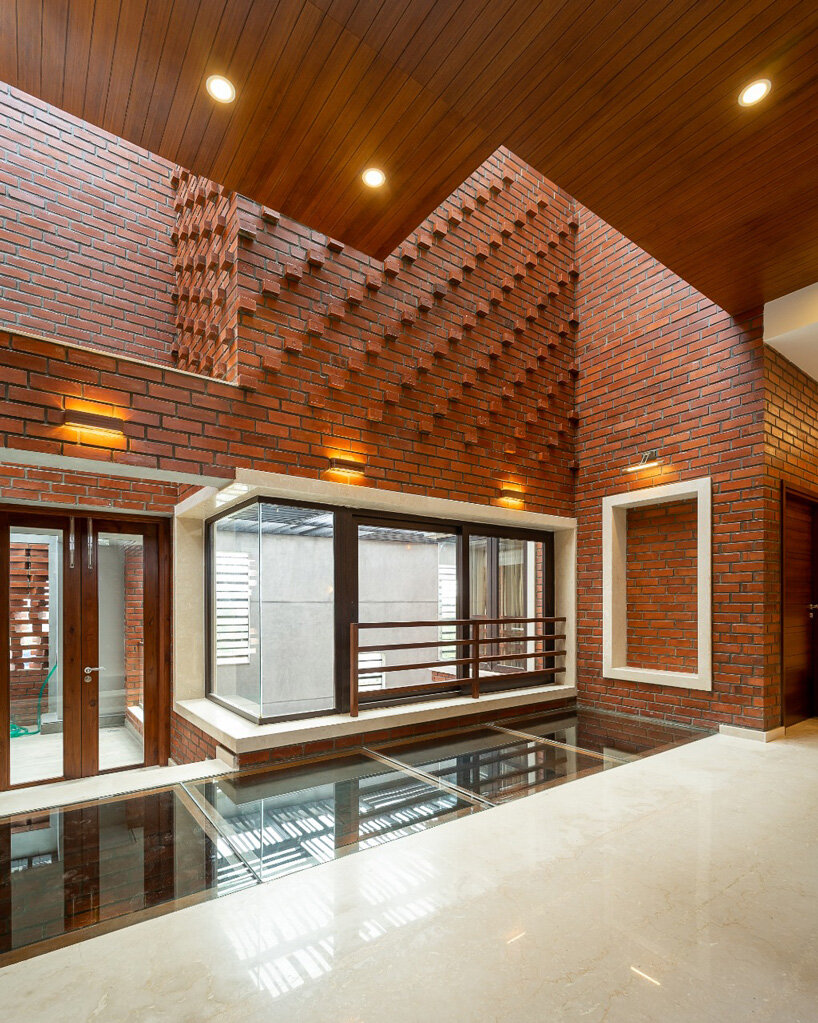 murali architects clads family residence in dynamic brick façade in india