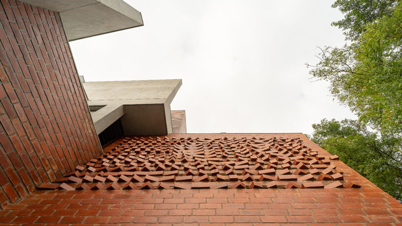 murali architects clads family residence in dynamic brick façade in india