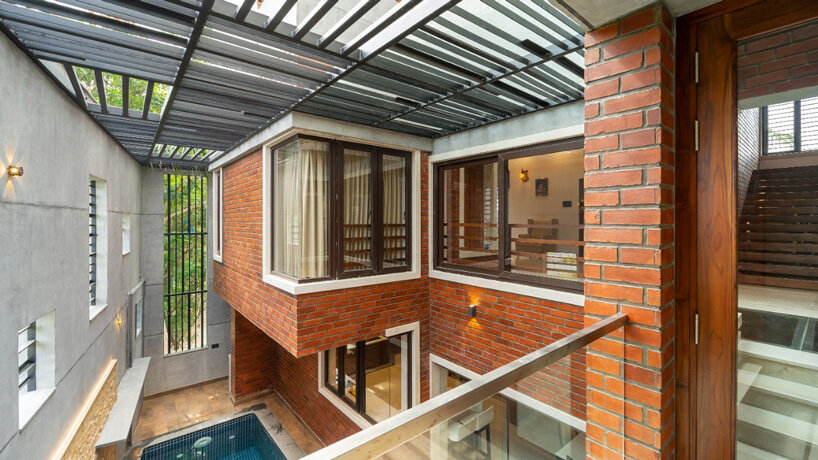 murali architects clads family residence in dynamic brick façade in india